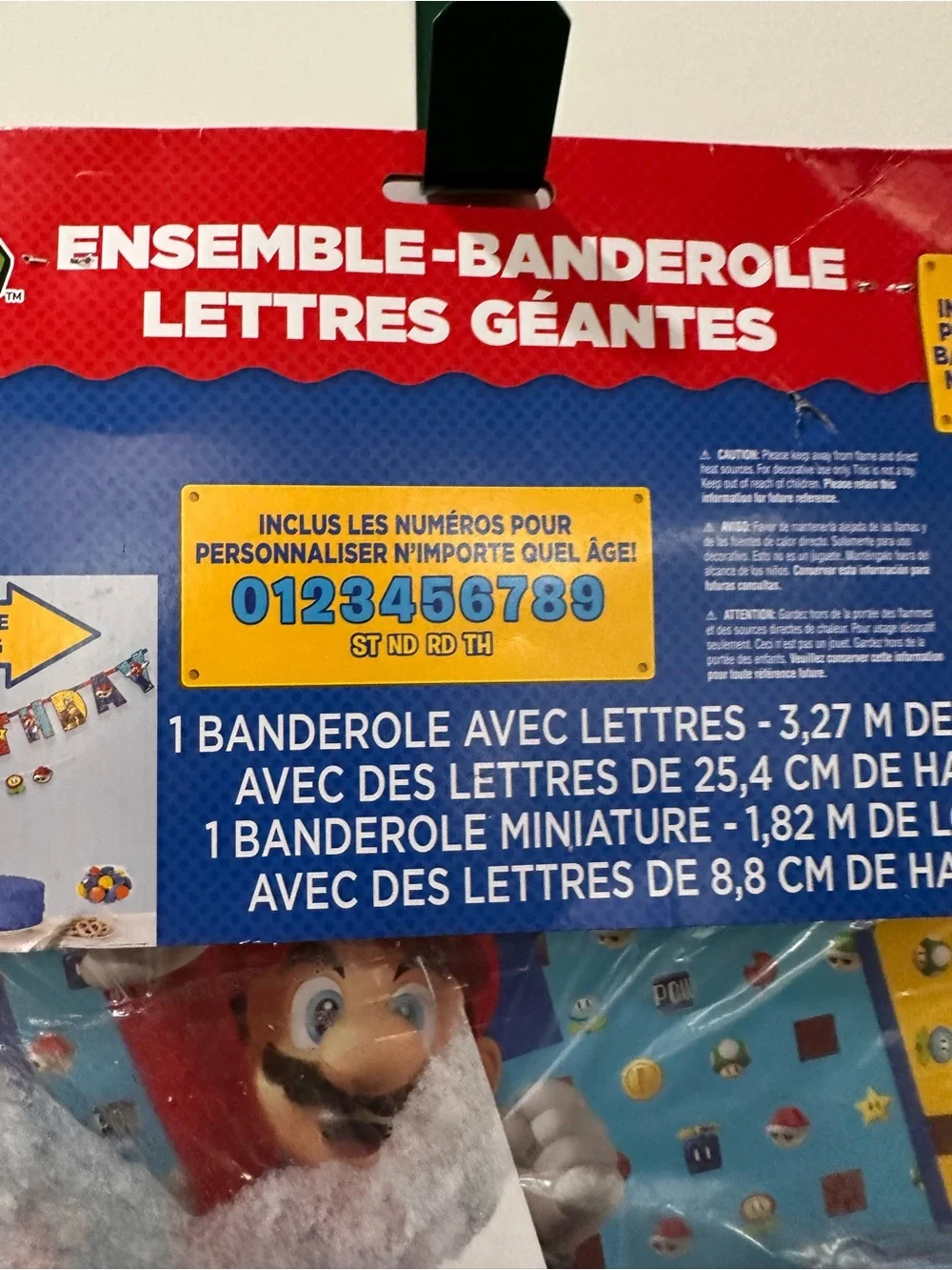 Super Mario Jumbo Happy Birthday Banner Kit Add Any Age Nintendo Party Decor